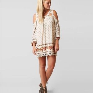 Buckle Cold Shoulder Dress